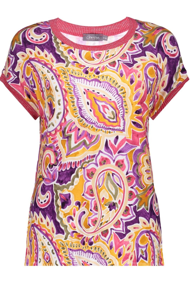 SARAH TRICOT T SHIRT 42342 60 000380 PURPLE/RED